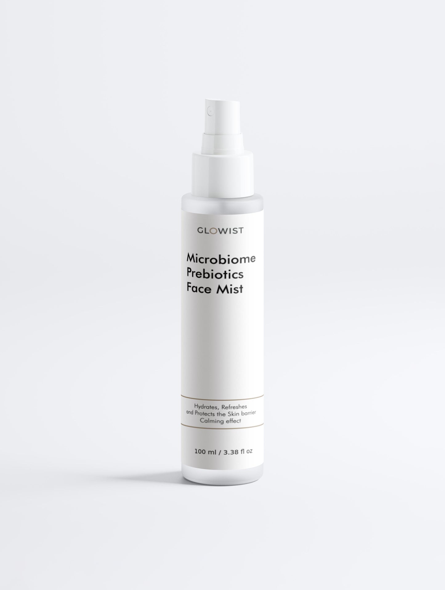 Glowist Microbiome Prebiotics Face Mist bottle on a white background